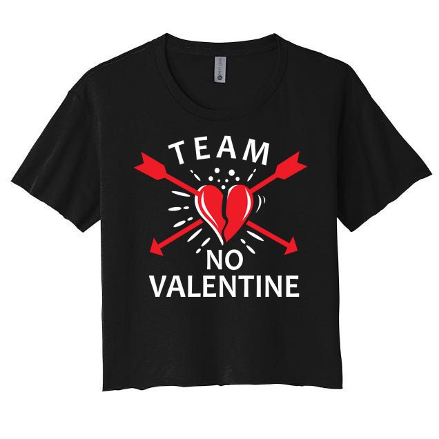 Team No Valentine Women's Crop Top Tee