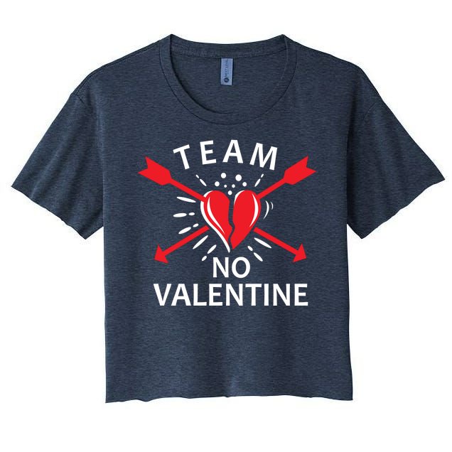 Team No Valentine Women's Crop Top Tee