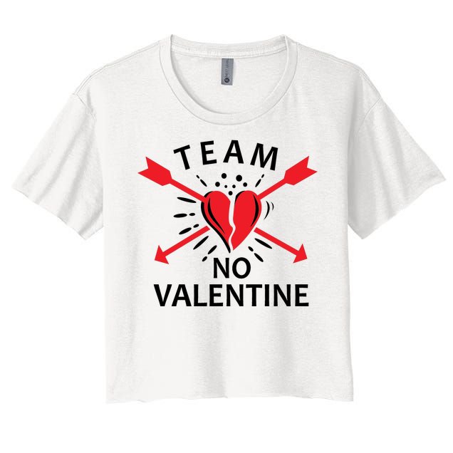 Team No Valentine Women's Crop Top Tee