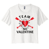 Team No Valentine Women's Crop Top Tee