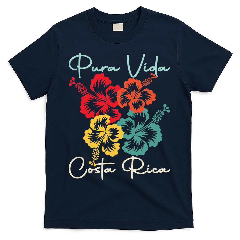 Tropical Flower Family Vacation Costa Rica Beach Pura Vida T-Shirt
