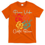 Tropical Flower Family Vacation Costa Rica Beach Pura Vida T-Shirt