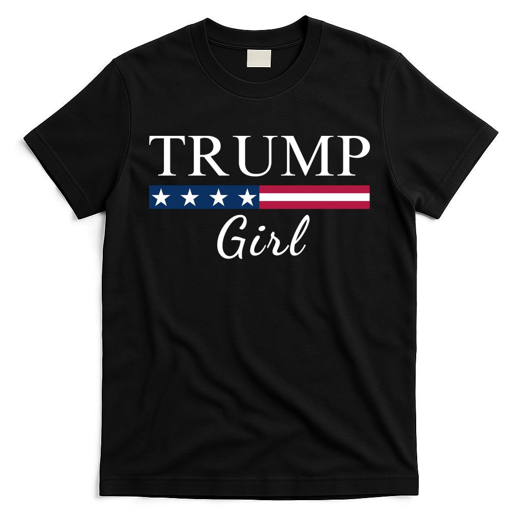 Trump Girl American Flag Vote Trump Republican Trump Girl Us Flag Conservative T-Shirt