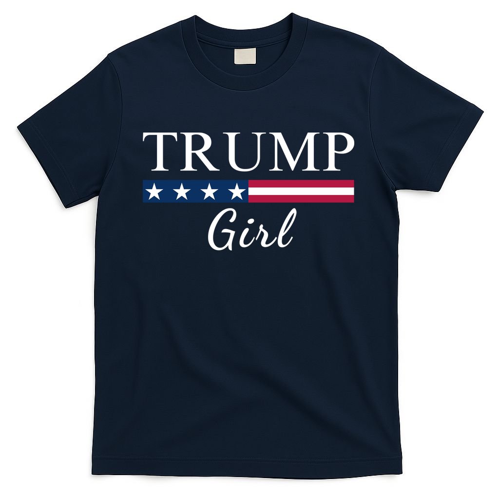 Trump Girl American Flag Vote Trump Republican Trump Girl Us Flag Conservative T-Shirt