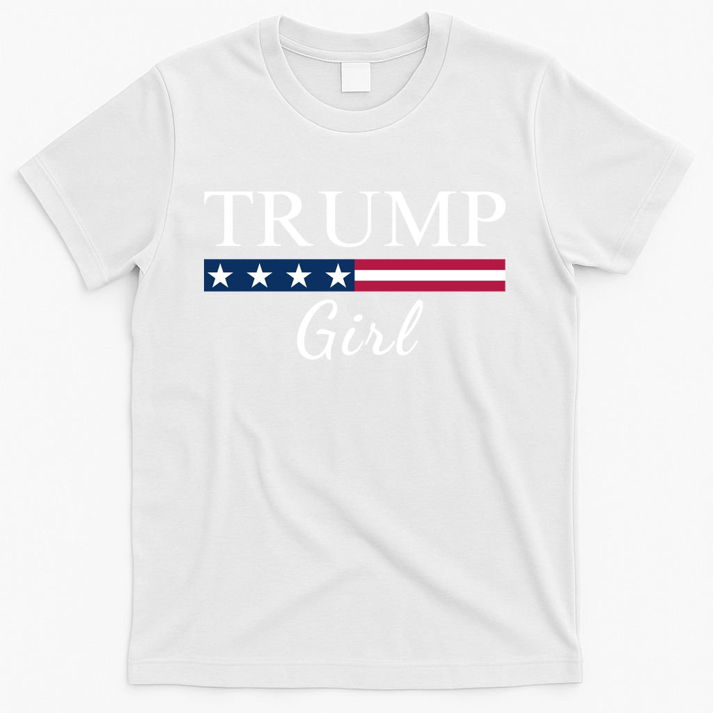 Trump Girl American Flag Vote Trump Republican Trump Girl Us Flag Conservative T-Shirt