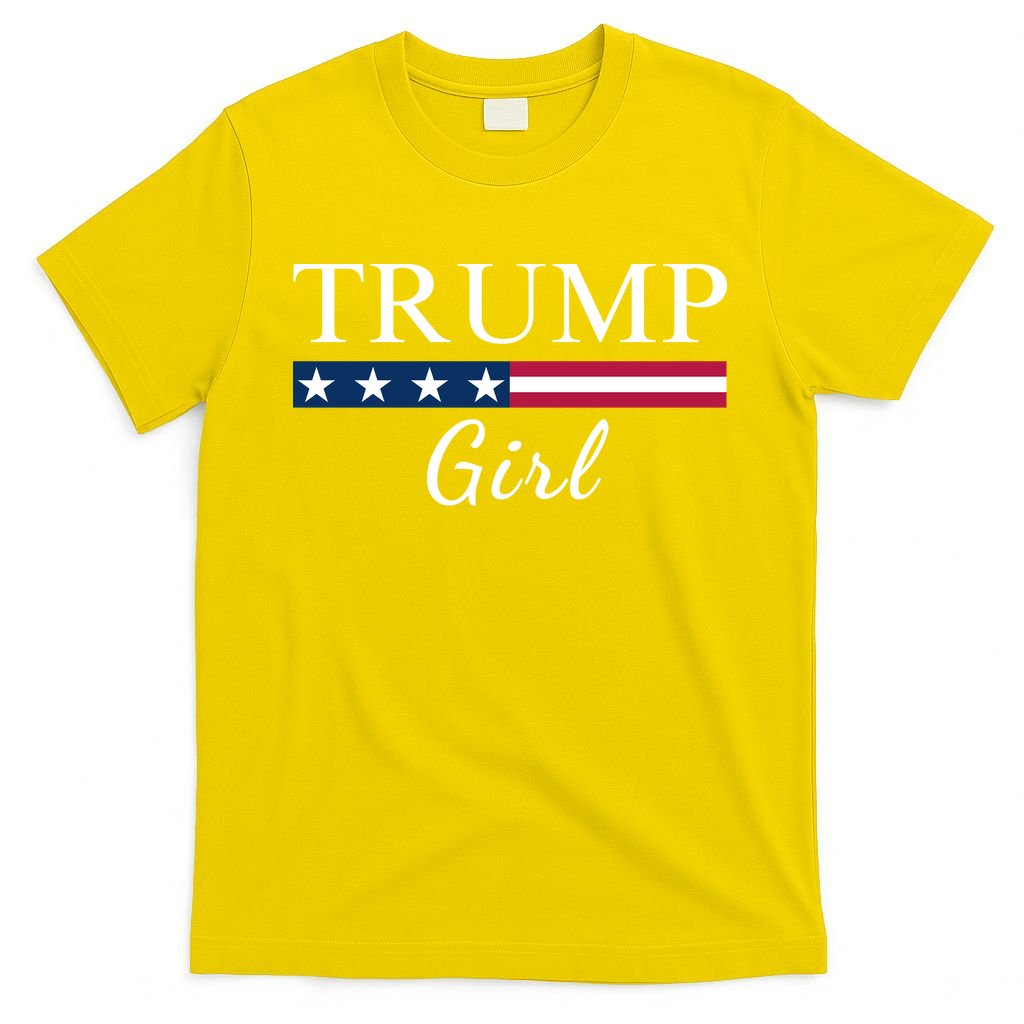 Trump Girl American Flag Vote Trump Republican Trump Girl Us Flag Conservative T-Shirt