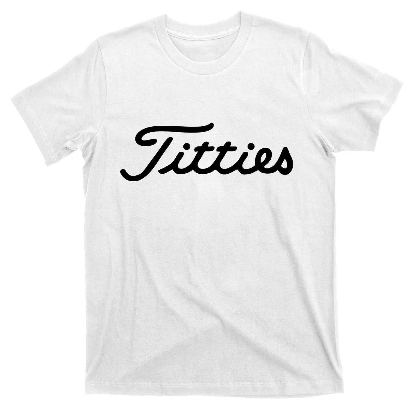 Titties Golf Bachelor Party Funny Golfing Gift Parody T-Shirt
