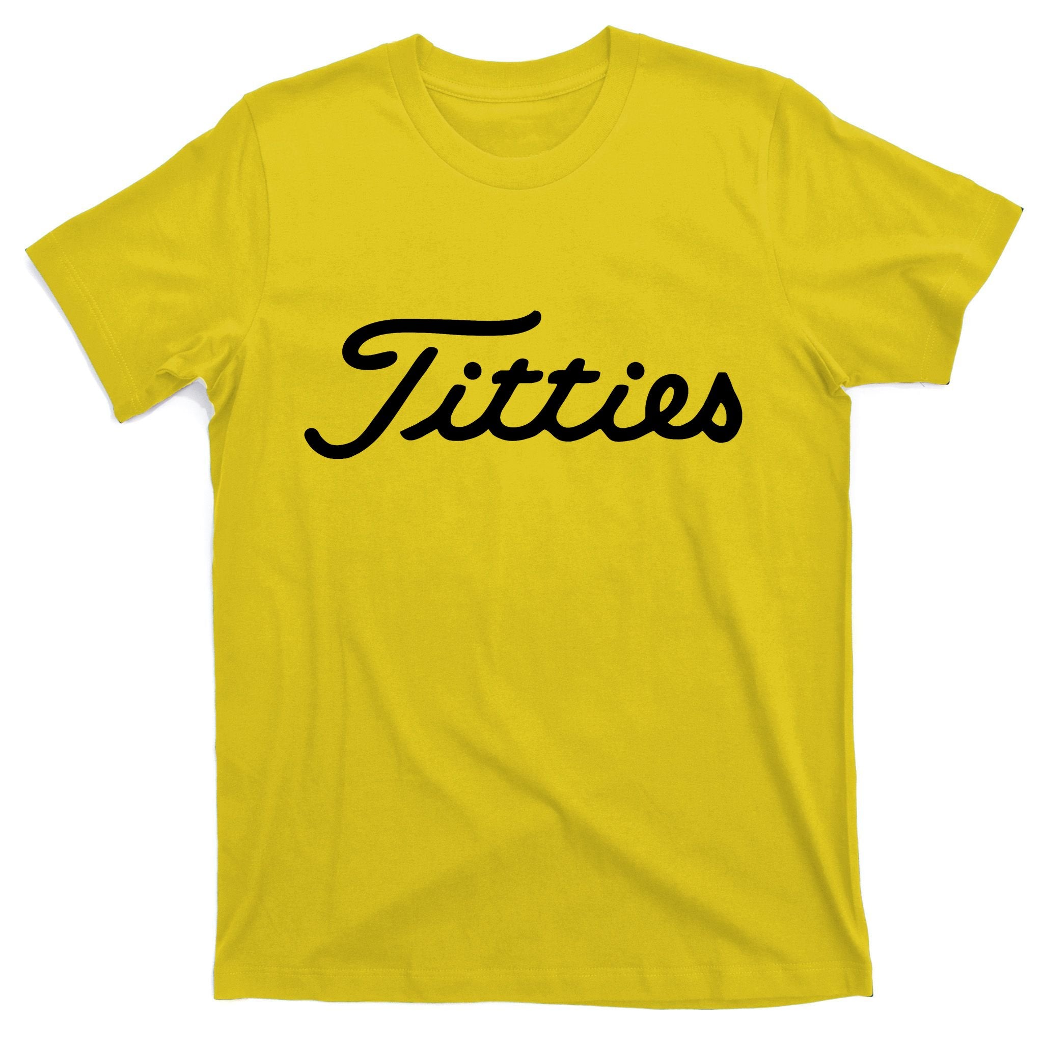 Titties Golf Bachelor Party Funny Golfing Gift Parody T-Shirt