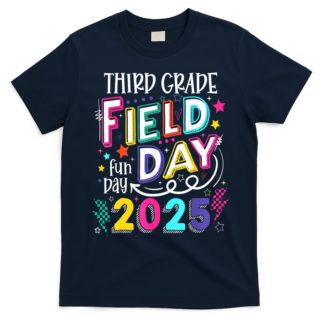 Third Grade Field Day Fun Day 2025 School Field Day Teacher T-Shirt