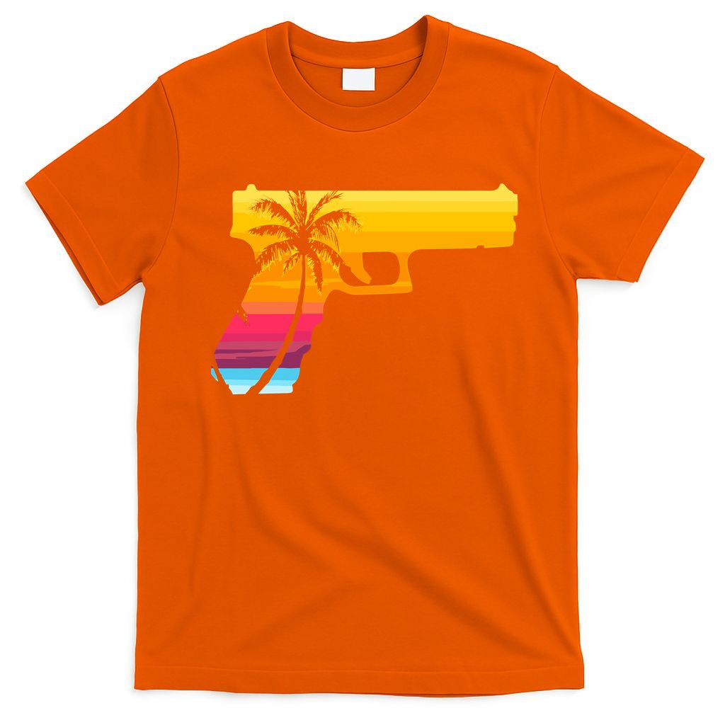Tropical Gun Lover Firearm Beach Cute Hawaiian Gift Aloha T-Shirt