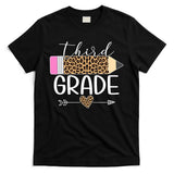 Third Grade Leopard Pencil Back To School Teachers T-Shirt