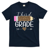 Third Grade Leopard Pencil Back To School Teachers T-Shirt