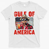 Trump Gulf Of Usa America Funny Gulf Of Mexico Usa Flag Map T-Shirt
