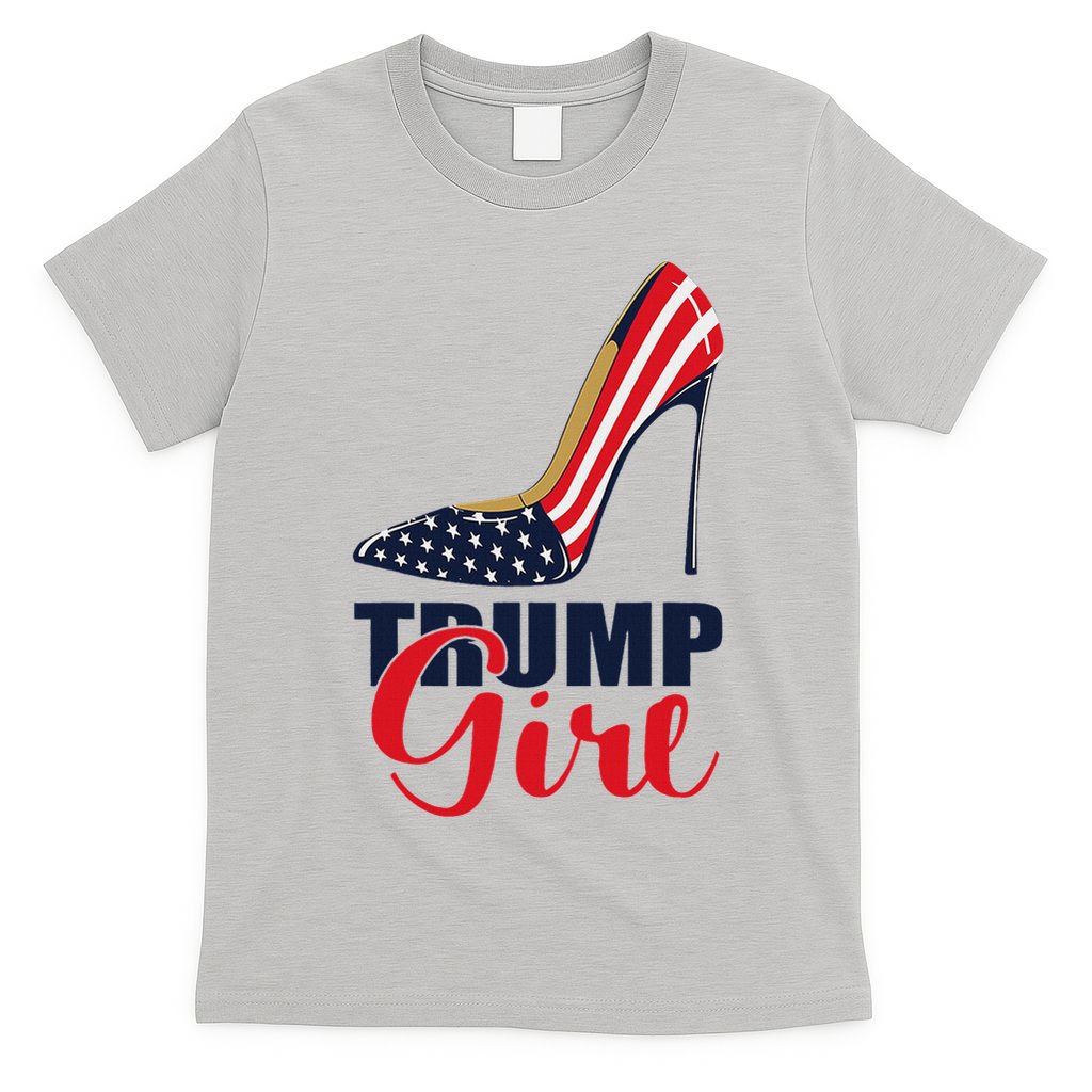 Trump Girl Stilettos High Heel American Flag Trump 2024 T-Shirt