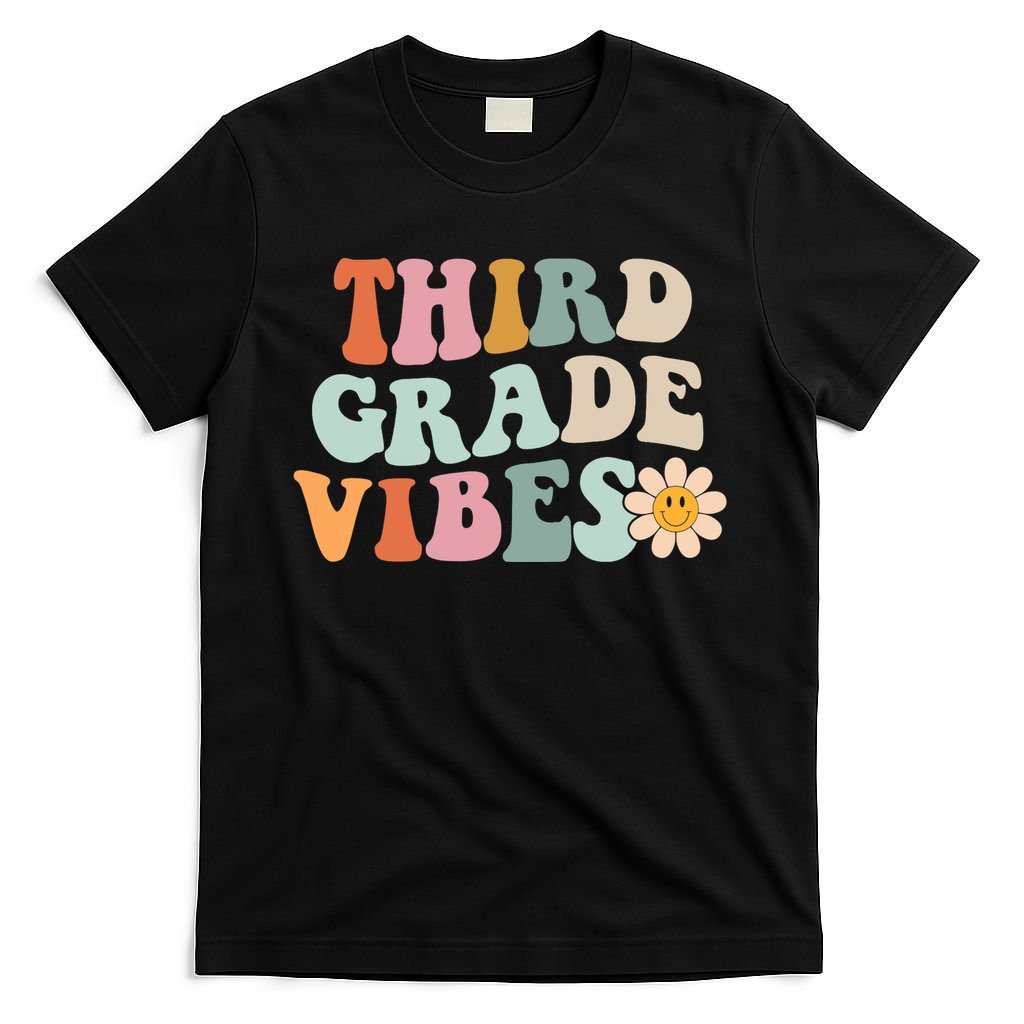 Third Grade Vibes 3rd Grade Retro Gnoovy Back To School T-Shirt
