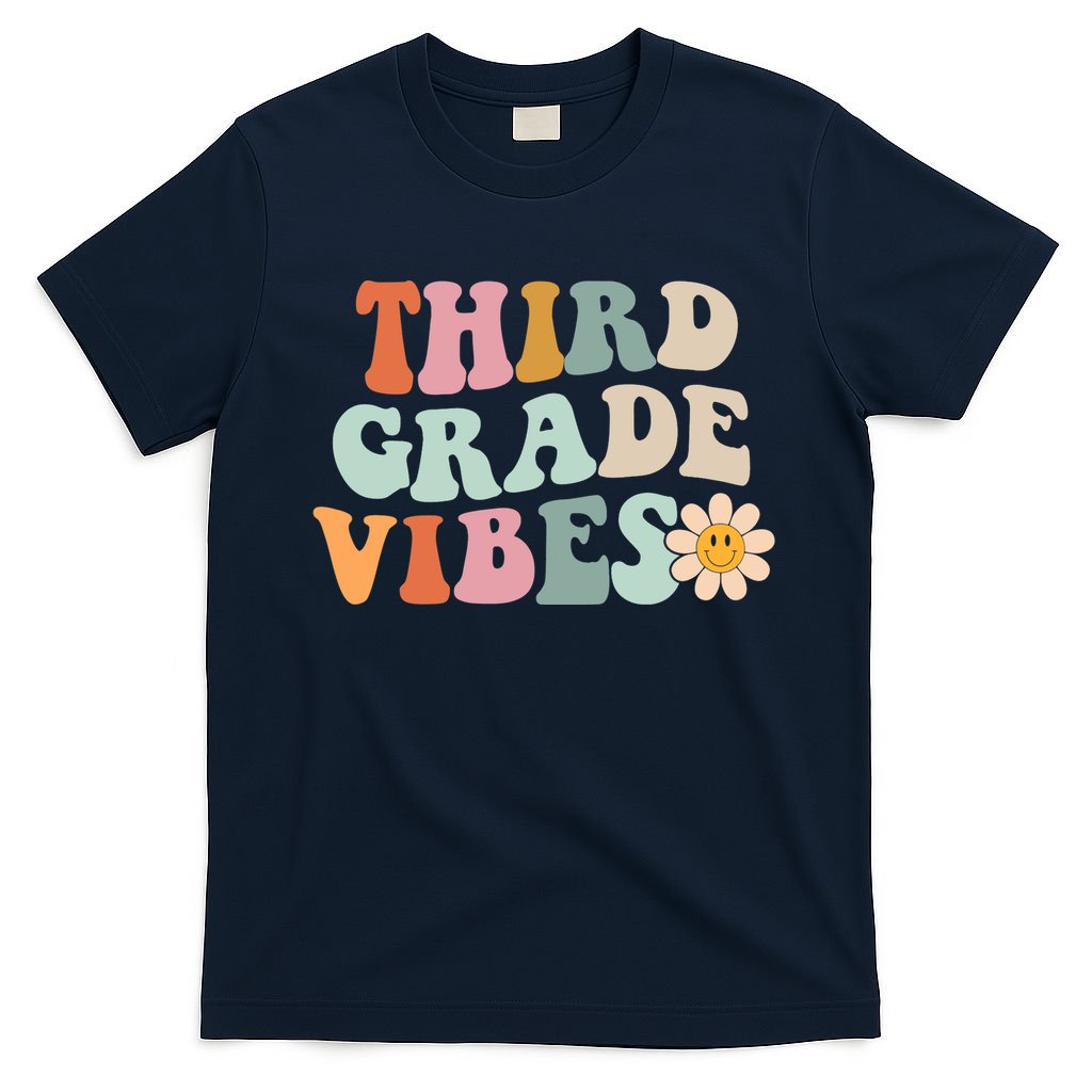 Third Grade Vibes 3rd Grade Retro Gnoovy Back To School T-Shirt