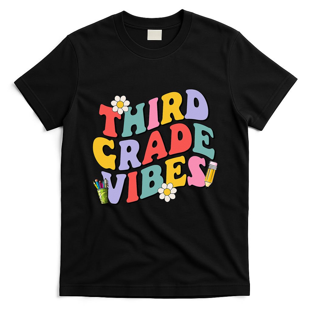 Third Grade Vibes Back To School 3rd Grade Team 1st Day T-Shirt