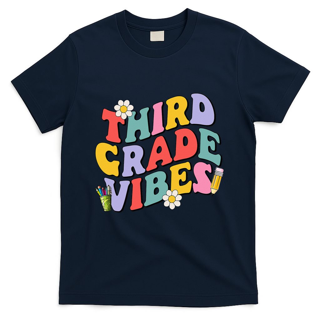 Third Grade Vibes Back To School 3rd Grade Team 1st Day T-Shirt