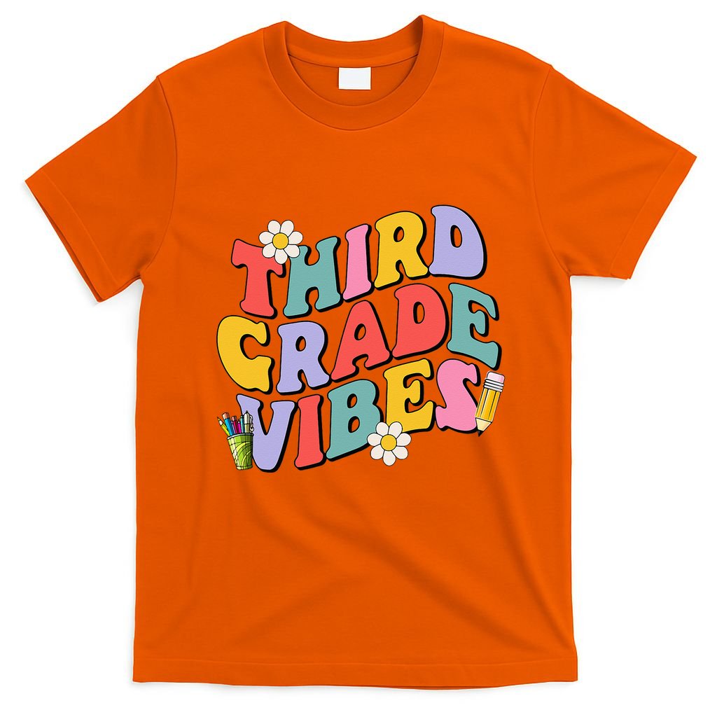 Third Grade Vibes Back To School 3rd Grade Team 1st Day T-Shirt