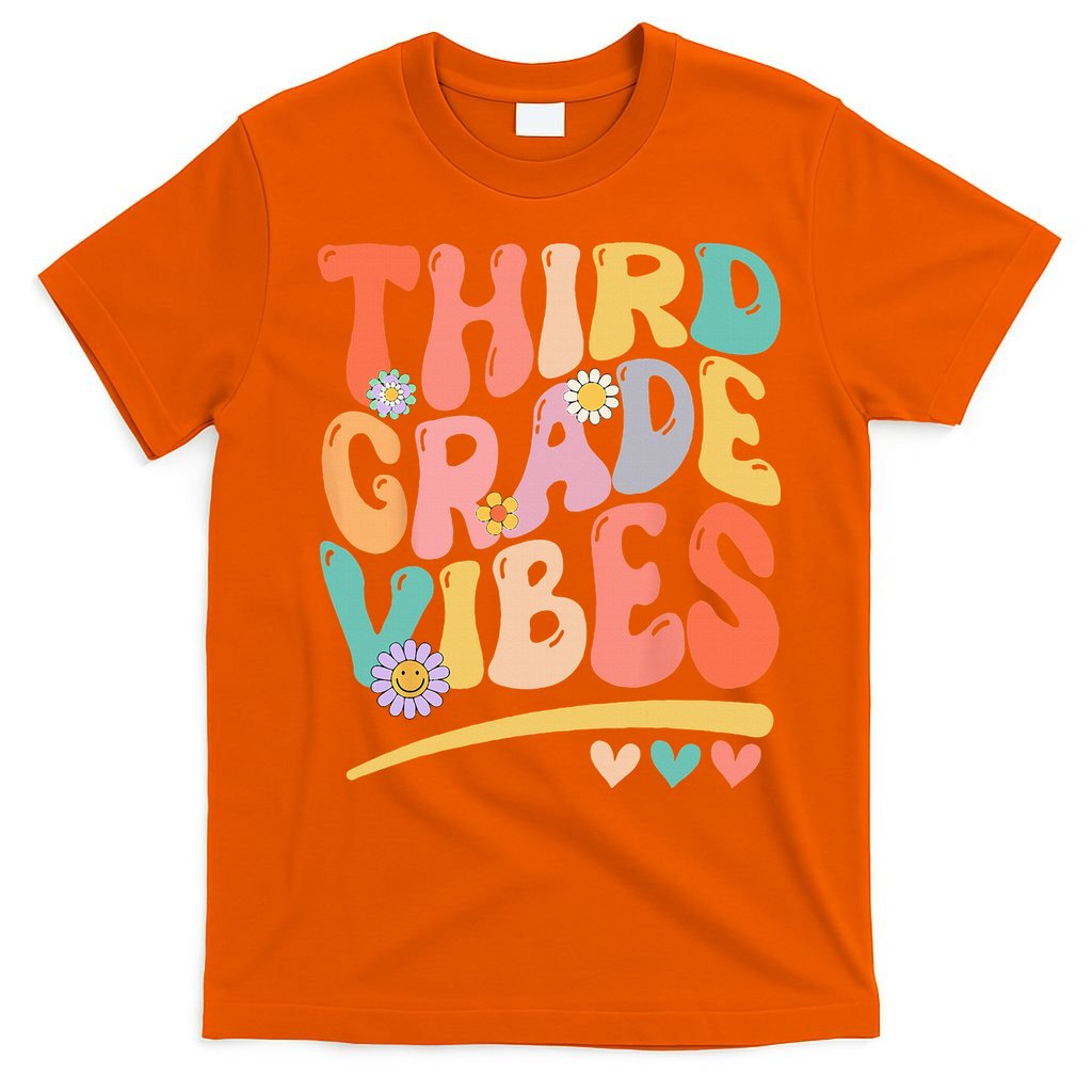 Third Grade Vibes Back To School 3rd Grade Teacher T-Shirt