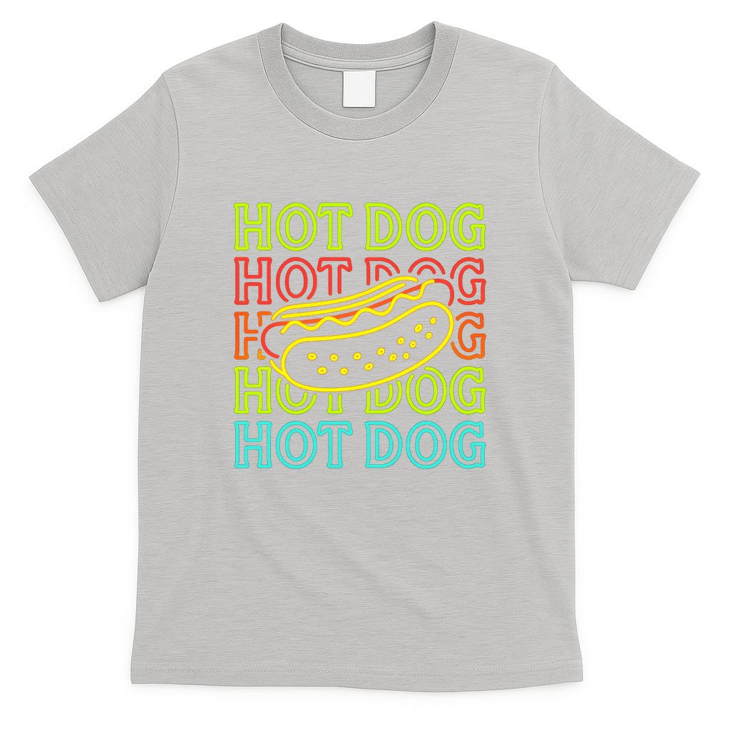 Trending Hot Dog Fashion Neon Design T-Shirt