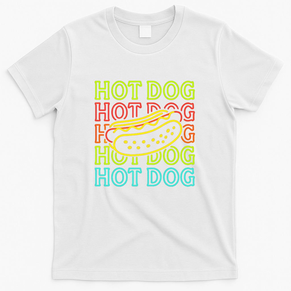 Trending Hot Dog Fashion Neon Design T-Shirt