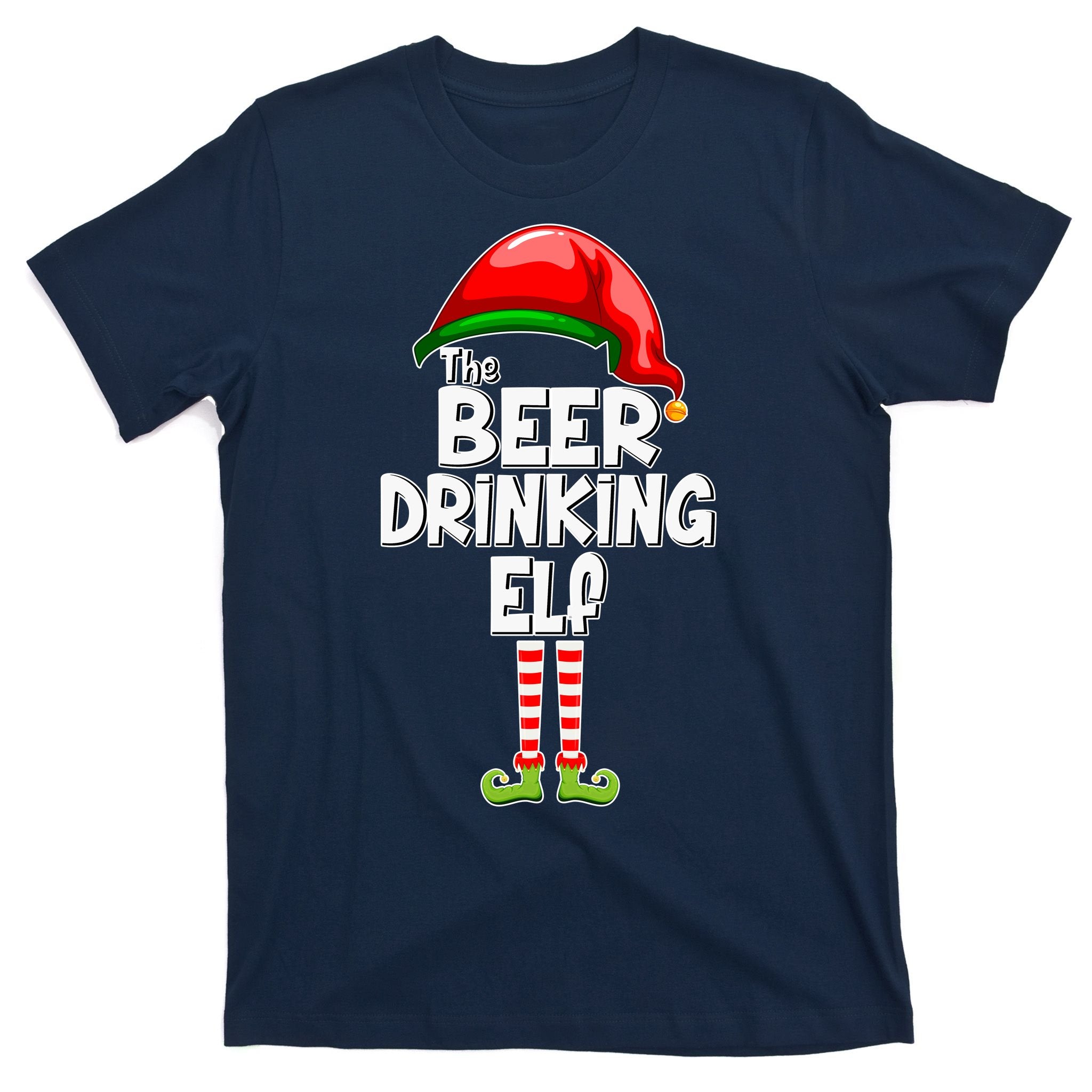 The Beer Drinking Elf Family Matching Christmas T-Shirt
