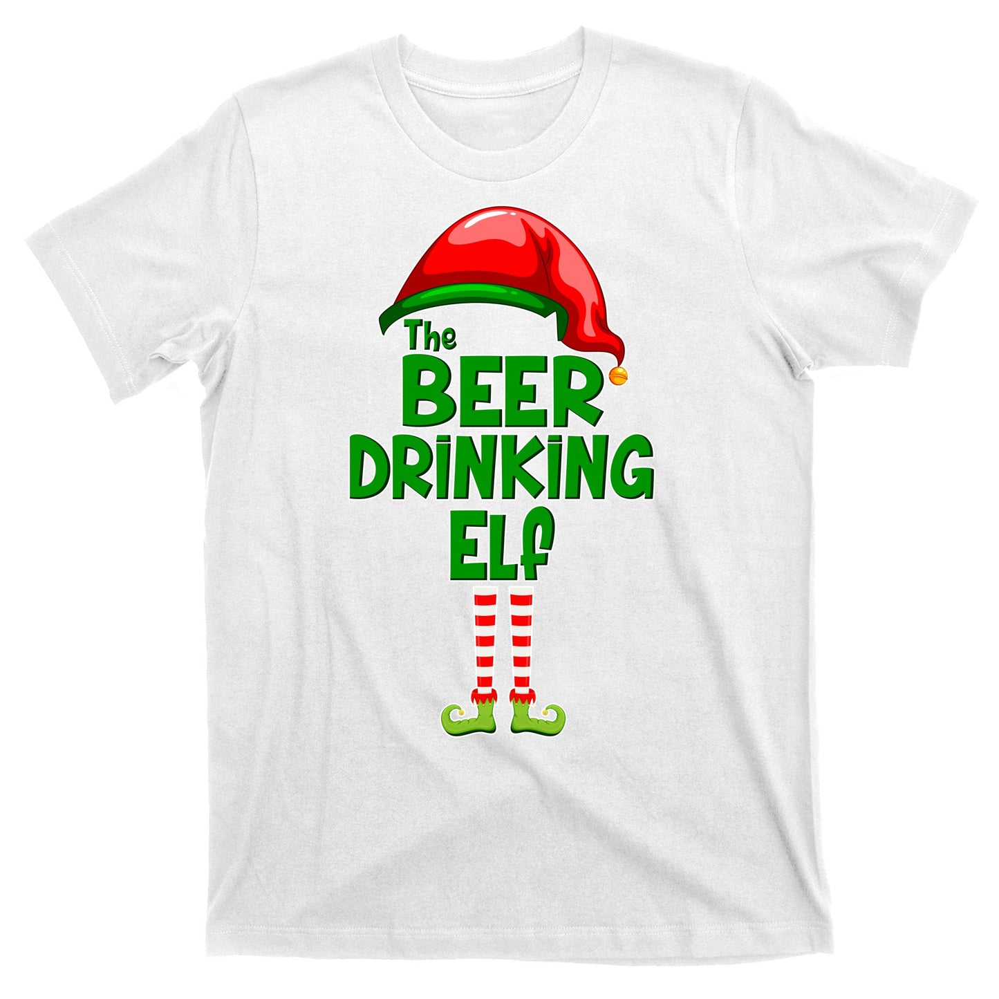 The Beer Drinking Elf Family Matching Christmas T-Shirt