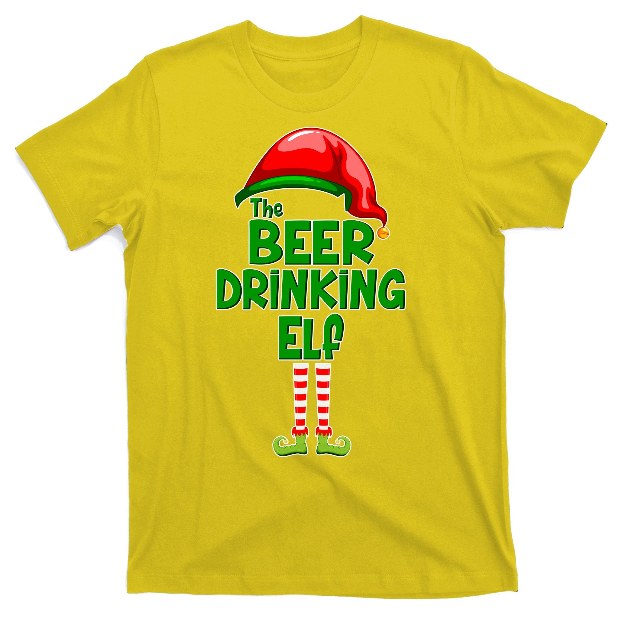 The Beer Drinking Elf Family Matching Christmas T-Shirt
