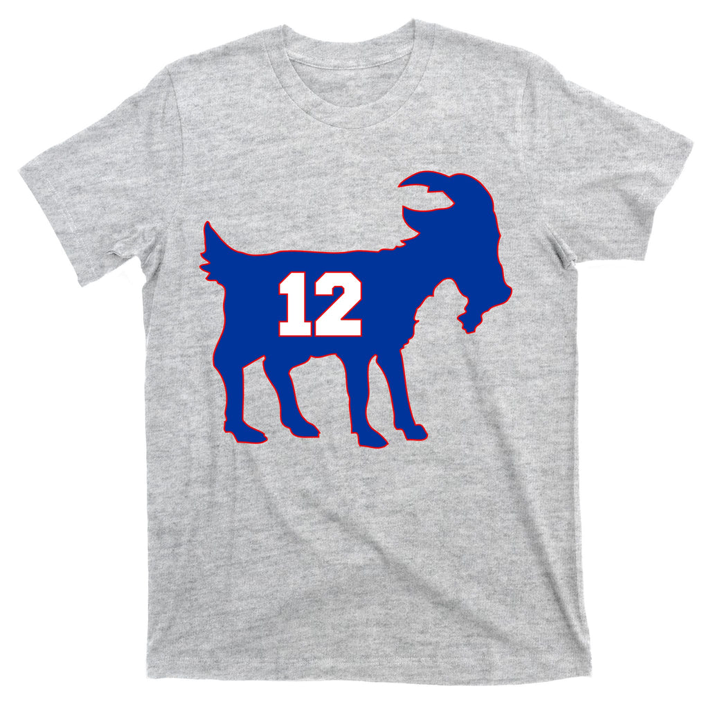 The Goat #12 New England Fan Football QB T-Shirt