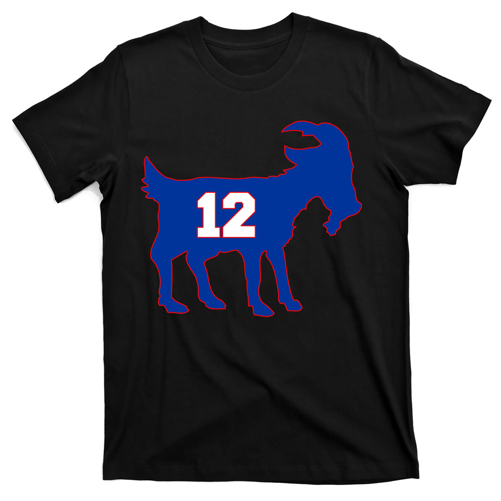 The Goat #12 New England Fan Football QB T-Shirt
