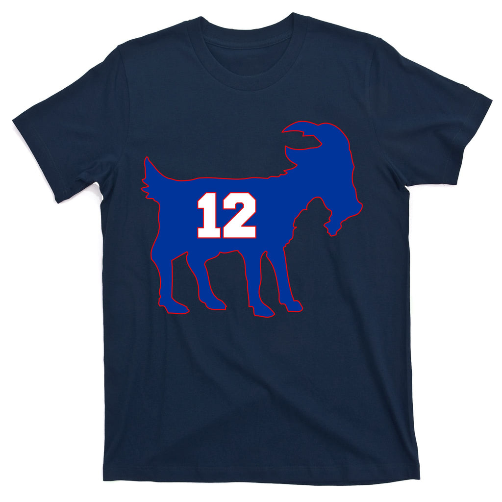 The Goat #12 New England Fan Football QB T-Shirt