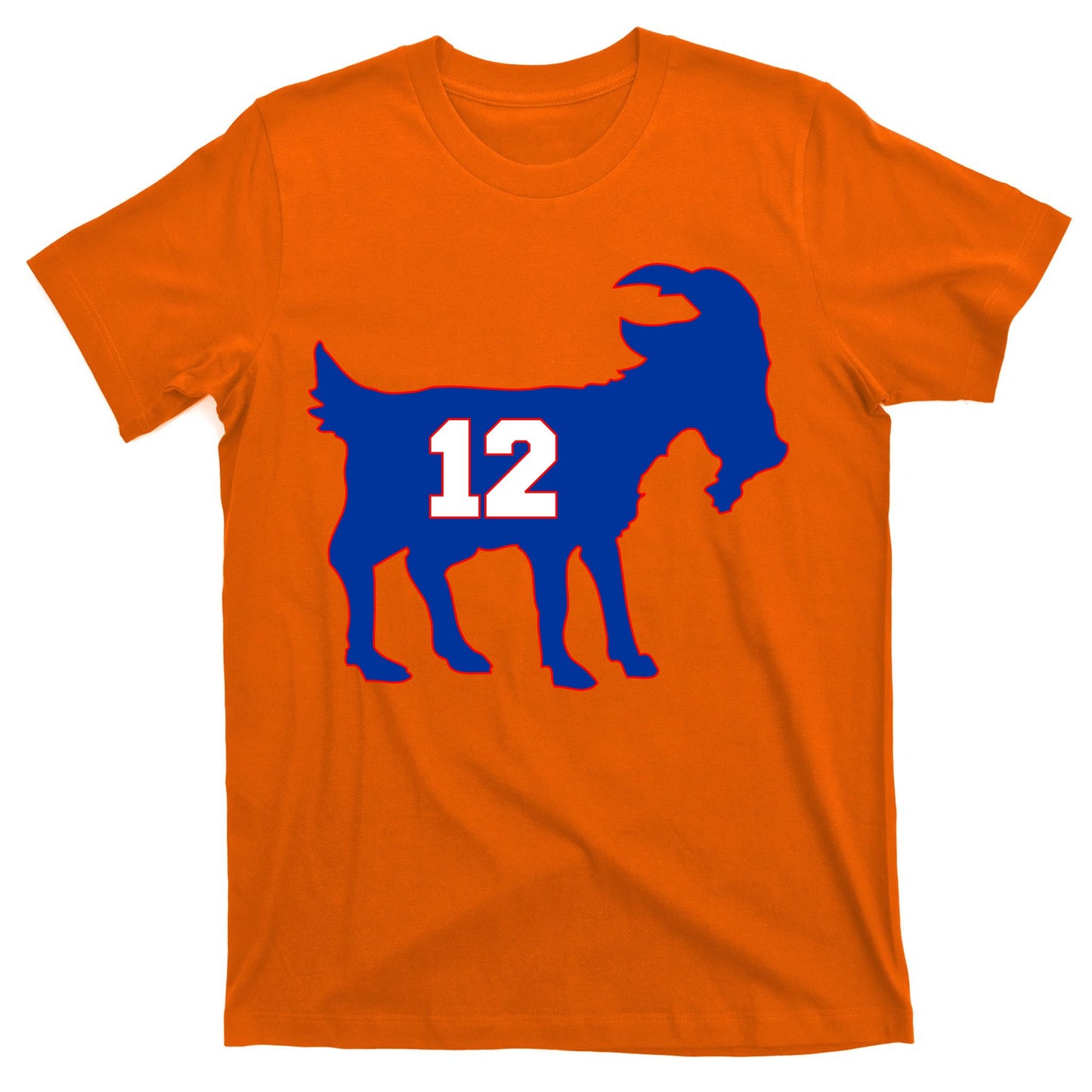 The Goat #12 New England Fan Football QB T-Shirt