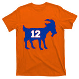 The Goat #12 New England Fan Football QB T-Shirt