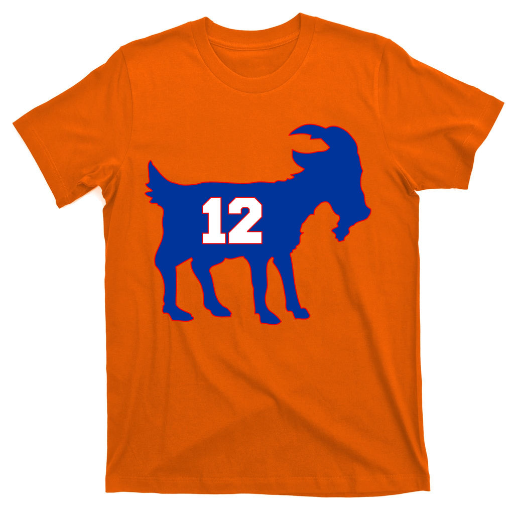 The Goat #12 New England Fan Football QB T-Shirt
