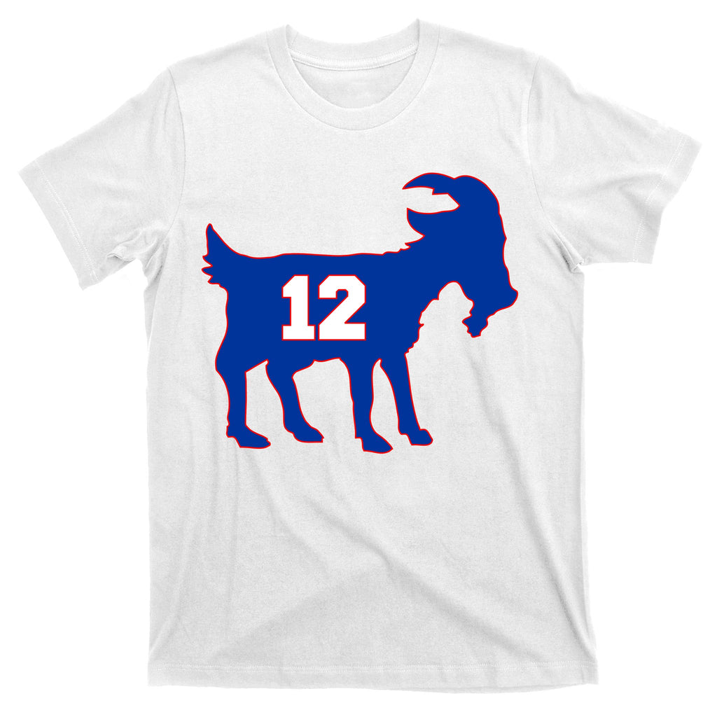 The Goat #12 New England Fan Football QB T-Shirt