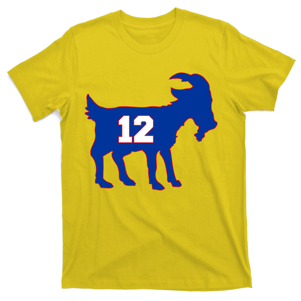 The Goat #12 New England Fan Football QB T-Shirt