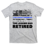 The Legend Has Retired Blue Thin Line T-Shirt