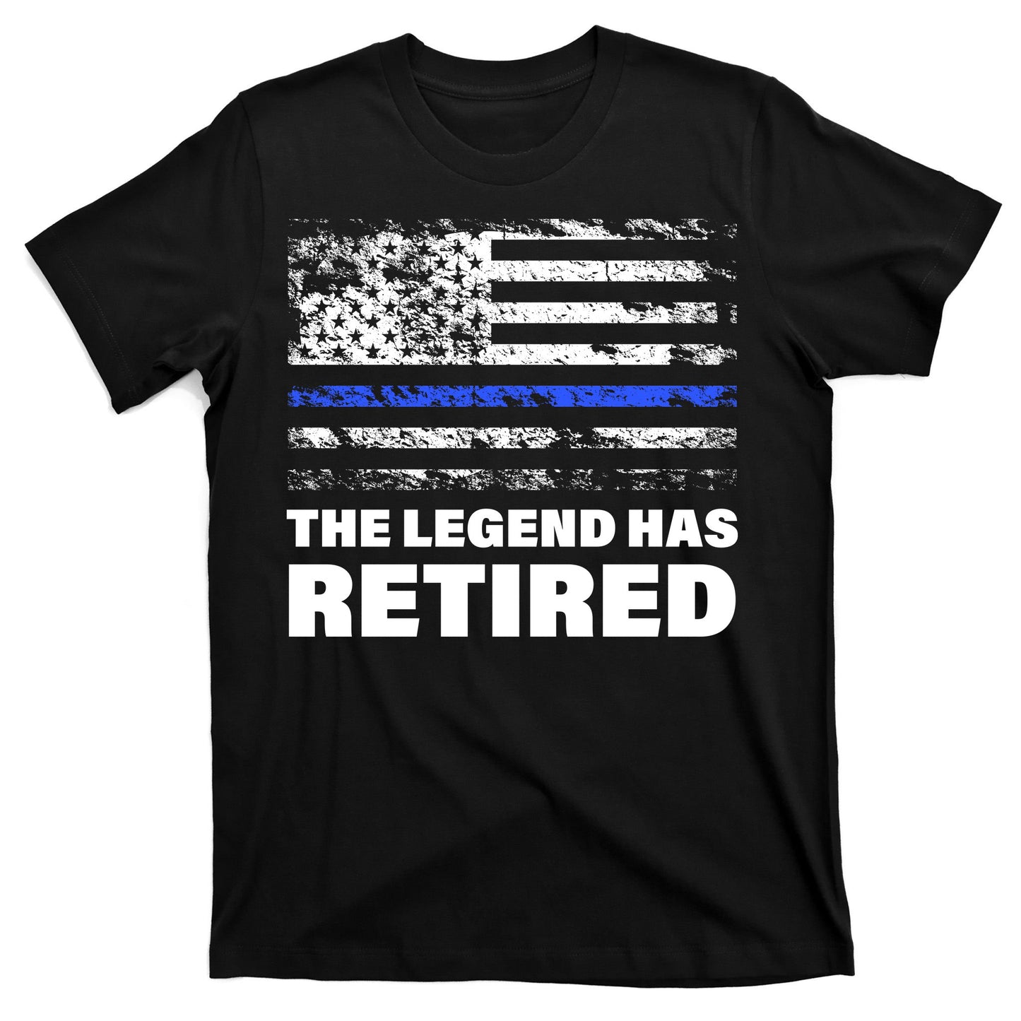 The Legend Has Retired Blue Thin Line T-Shirt