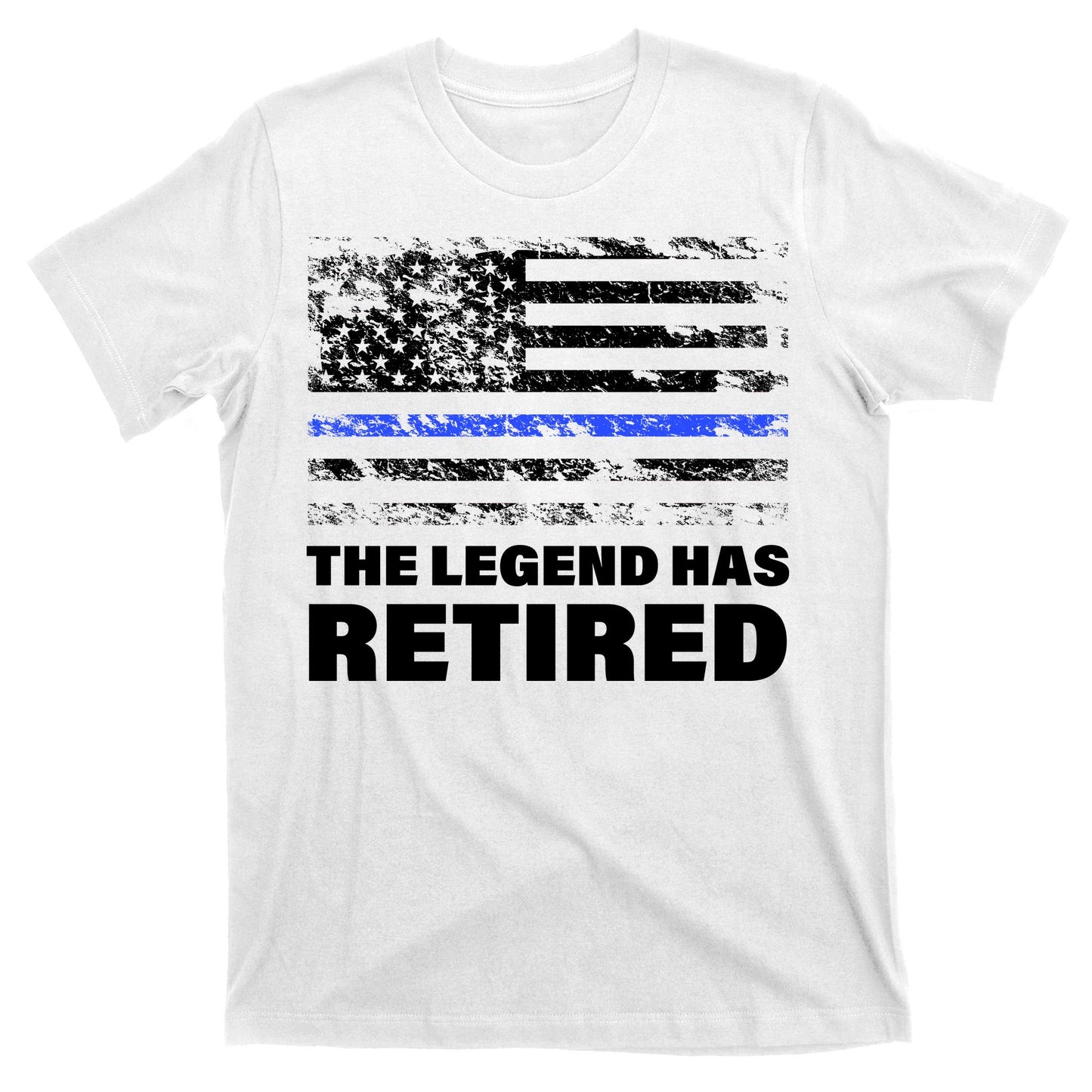 The Legend Has Retired Blue Thin Line T-Shirt