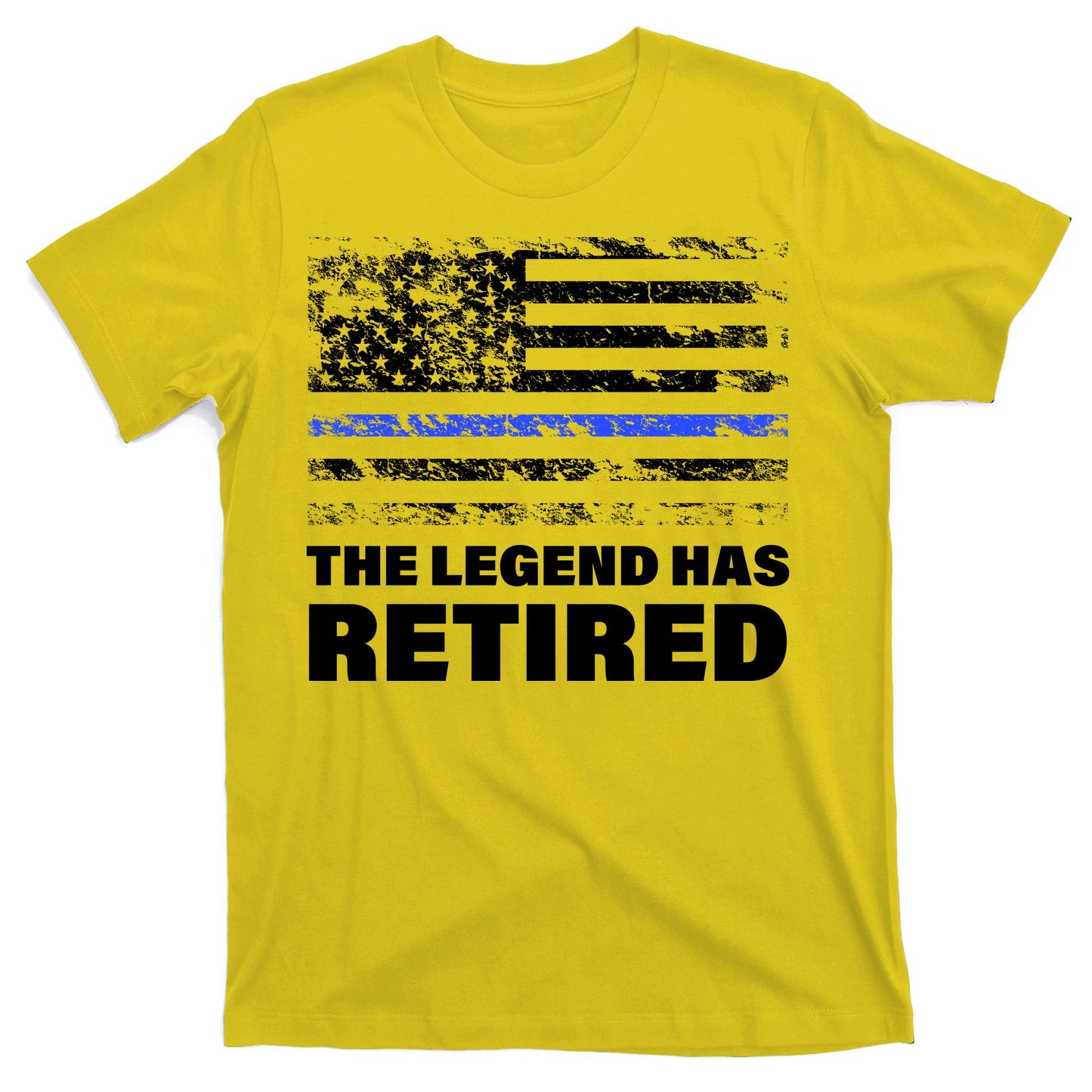 The Legend Has Retired Blue Thin Line T-Shirt