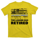 The Legend Has Retired Blue Thin Line T-Shirt