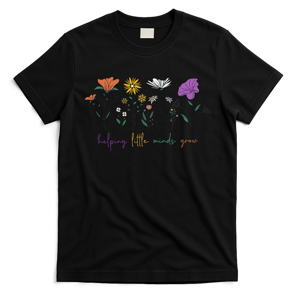Teacher Helping Little Minds Grow Back To School Wildflower T-Shirt