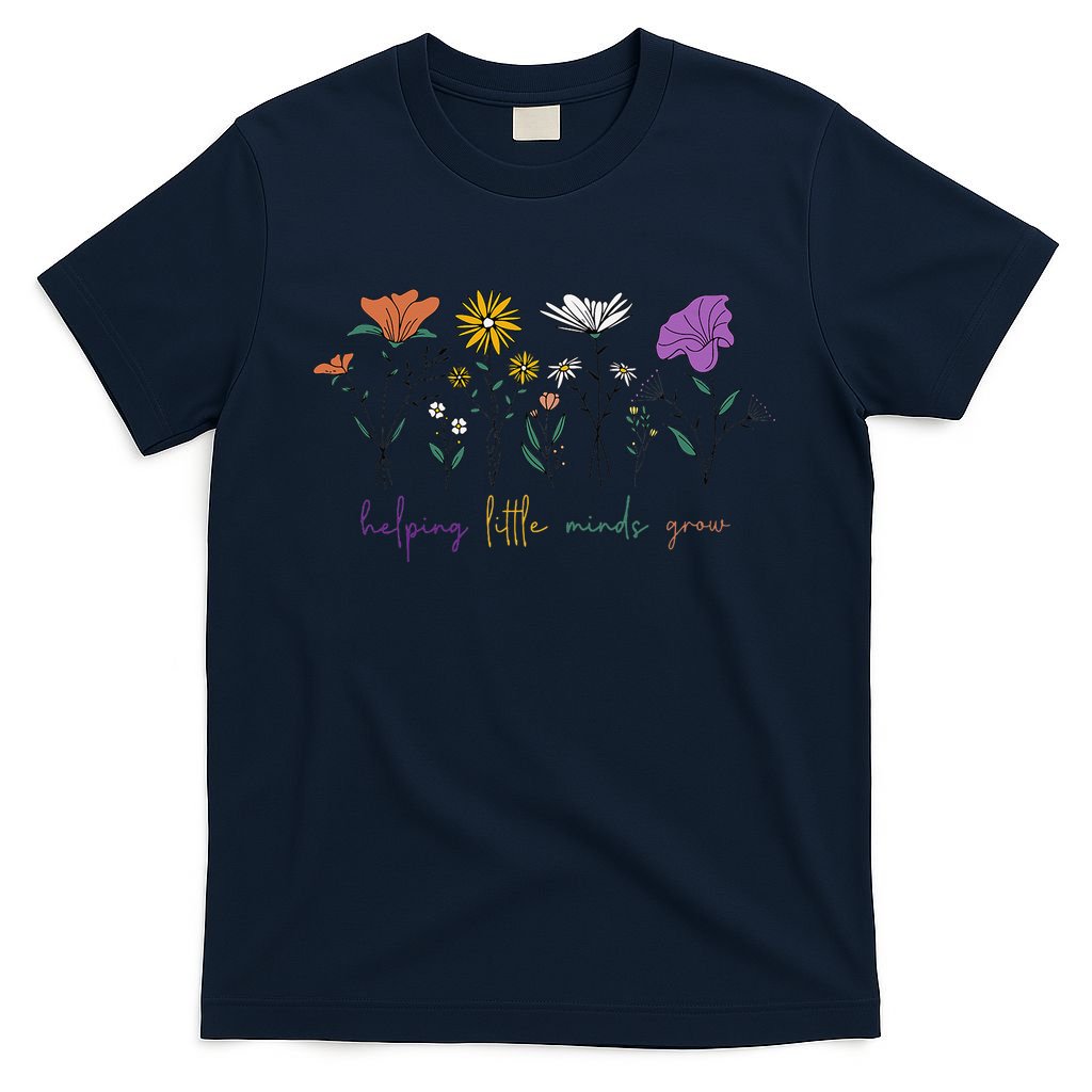 Teacher Helping Little Minds Grow Back To School Wildflower T-Shirt