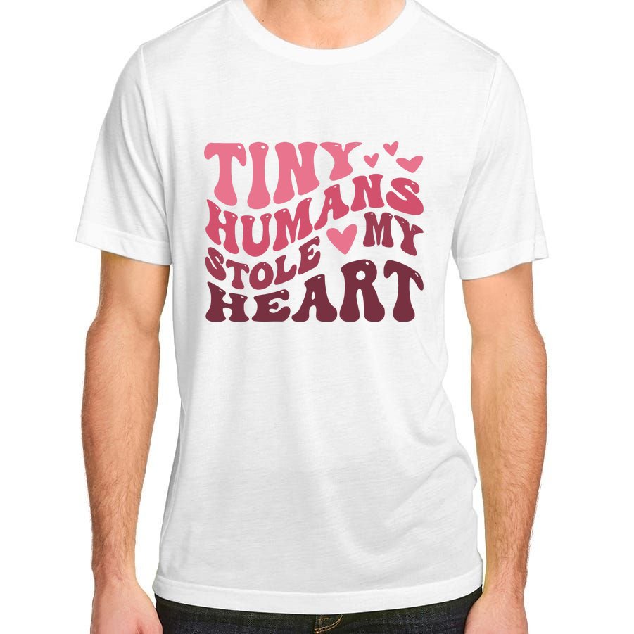 Tiny Humans Stole My Heart Valentine Adult ChromaSoft Performance T-Shirt