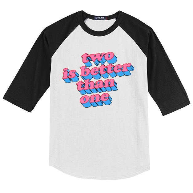 Two Is Better Than One Valentine Kids Colorblock Raglan Jersey