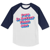 Two Is Better Than One Valentine Kids Colorblock Raglan Jersey
