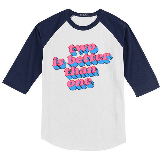 Two Is Better Than One Valentine Kids Colorblock Raglan Jersey