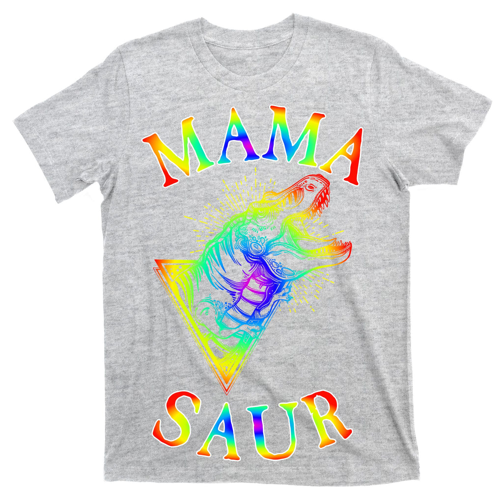 Tie Dye Mama Saur Mamasaurus T-Rex Dinosaur T-Shirt