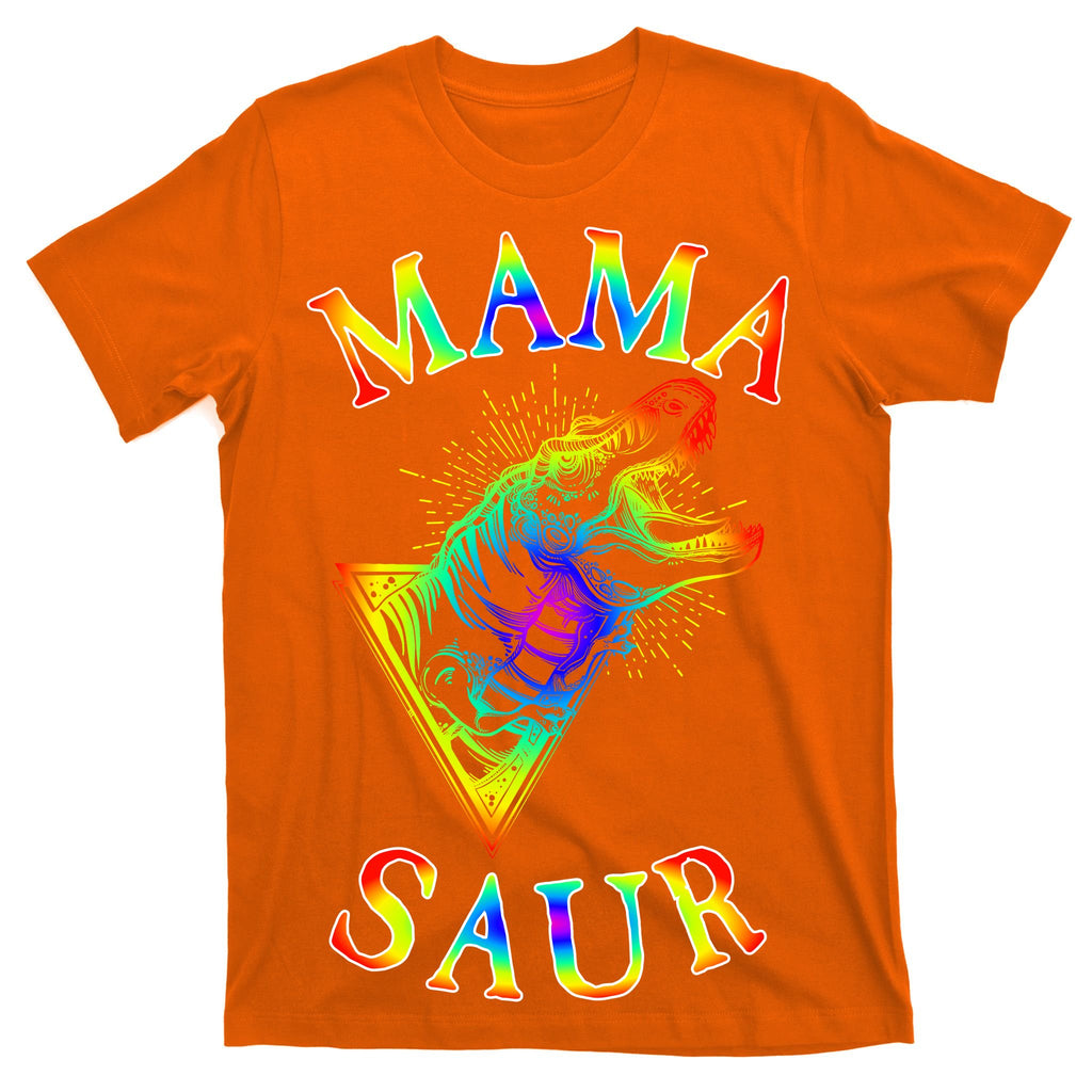 Tie Dye Mama Saur Mamasaurus T-Rex Dinosaur T-Shirt